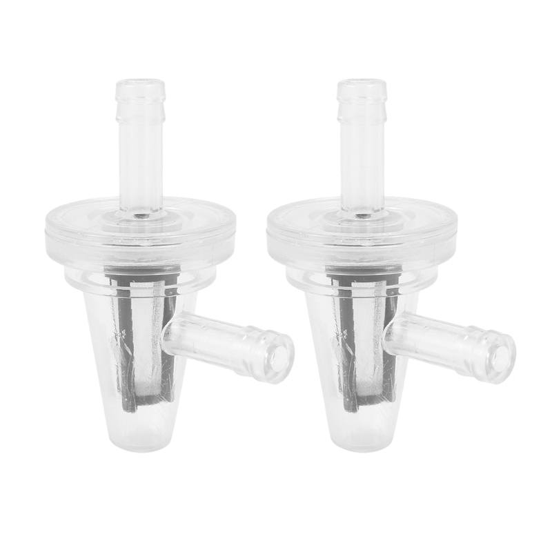 2X Universal Motorcycle Right Angle (90 Degree) Fuel Filter Fits 1/4&quot; 6Mm 7Mm Hose Lines White