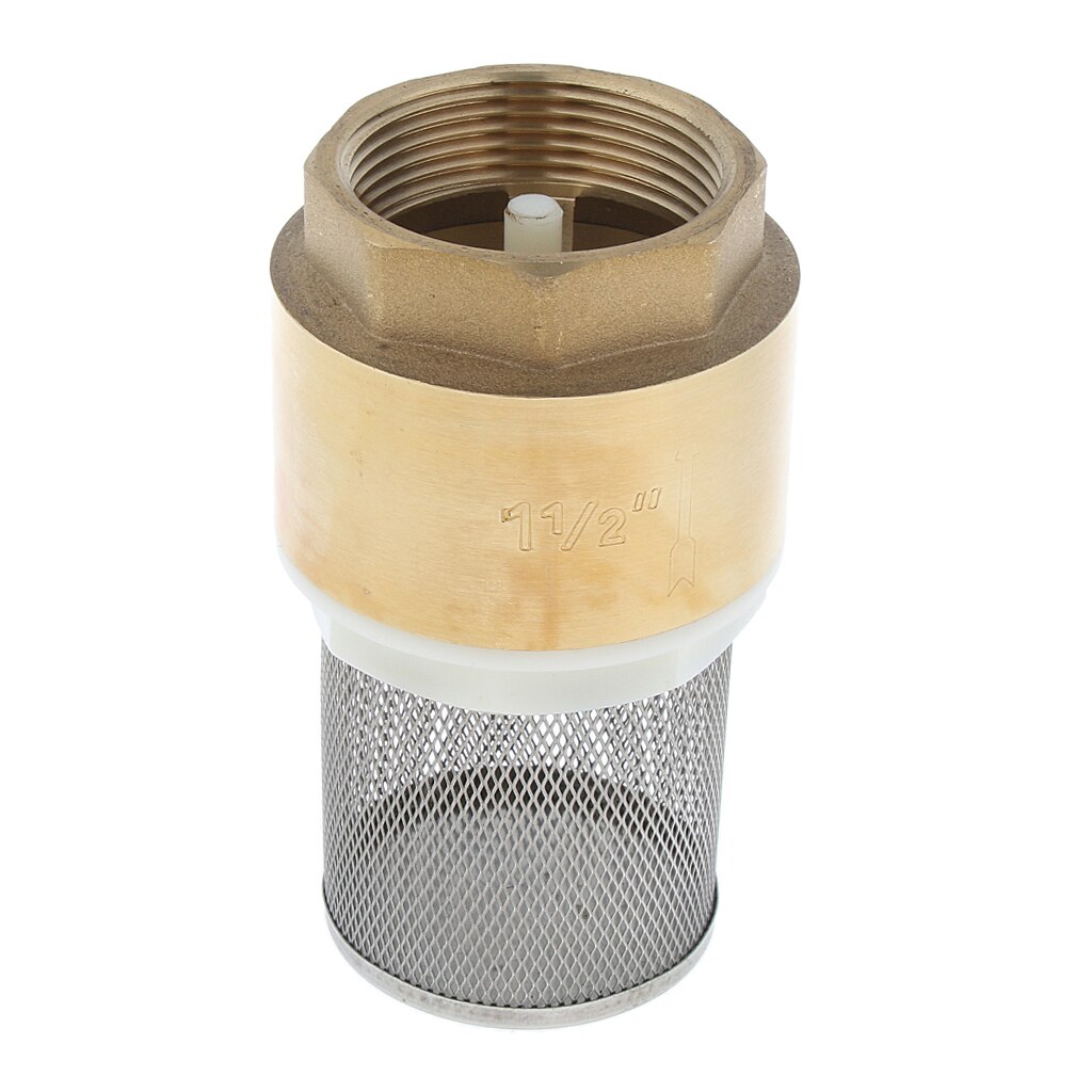 Brass Foot Valve Mesh Check Valve with Strainer Filter DN40 1-1/2 Inch