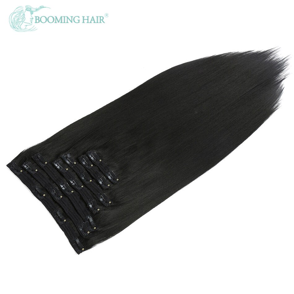 Booming Haar 24 Inches 140G In Hair Extensions Lange Rechte Haar Voor Vrouwen Hoge Temperatuur Fiber Extensions