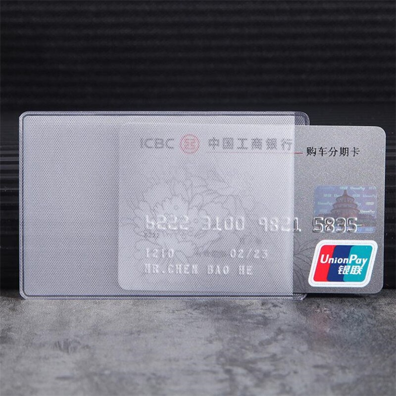 10 Stks/partij 60*93Mm Transparante Card Protector Mouwen Id Kaarthouder Portefeuilles Purse Business Credit Card Cover Kaarthouder: A