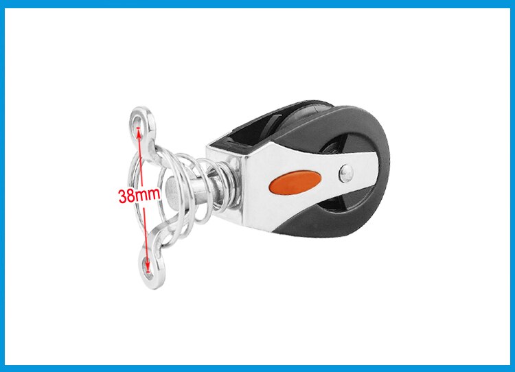 1500Lbs Load Sheave Block Universal Head Single Pulley Swivel Sailboat Plain Bearing Block Rope Runner Boat Pilates Accessories