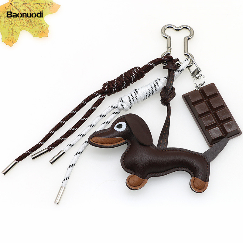 Braided Rope Bag Pendant High-grade Keychain Pendant Ruth's Same Style Dachshund Pendant Suitable For Phone Bag Accessories: Gold
