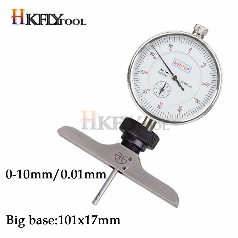 Dial Indicator Holder with Dial Indicator Depth Point Indicator with Lug Back 0-12.7mm Digital Micrometre Measuring Instrument: 10mm big base 1set
