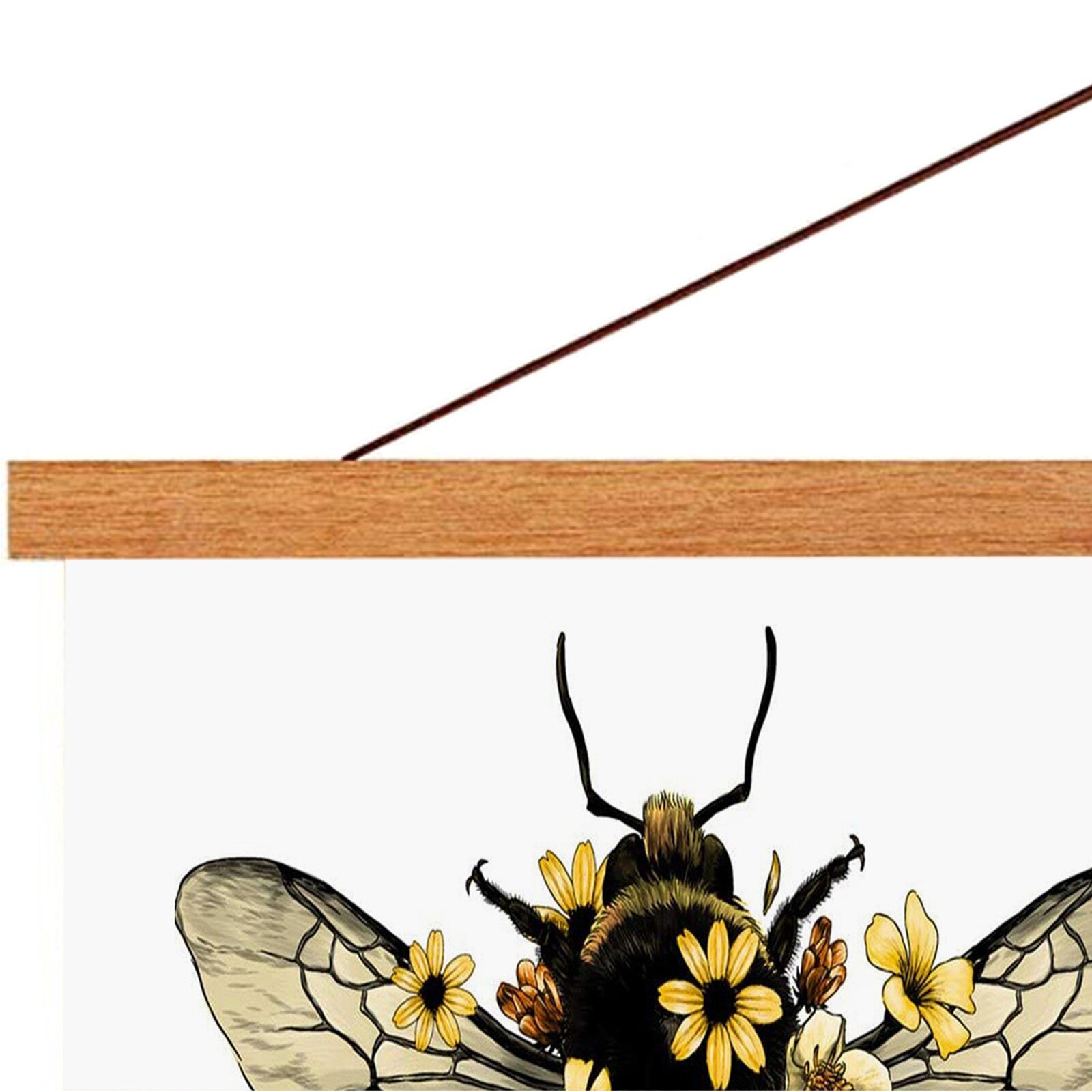 4 # Magnetische Diy Hout Poster Frame Teak Grenen Foto Hangers Opknoping Kit Foto Canvas Prints Kunstwerk Kamer Interieur Thuis decor