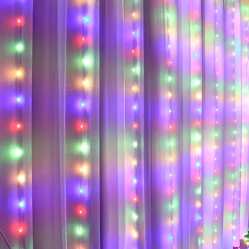 Cortina de luces LED con Control remoto, guirnalda de luces de hadas para decoración de dormitorio y sala de estar, USB, 8 modos, 3/6M