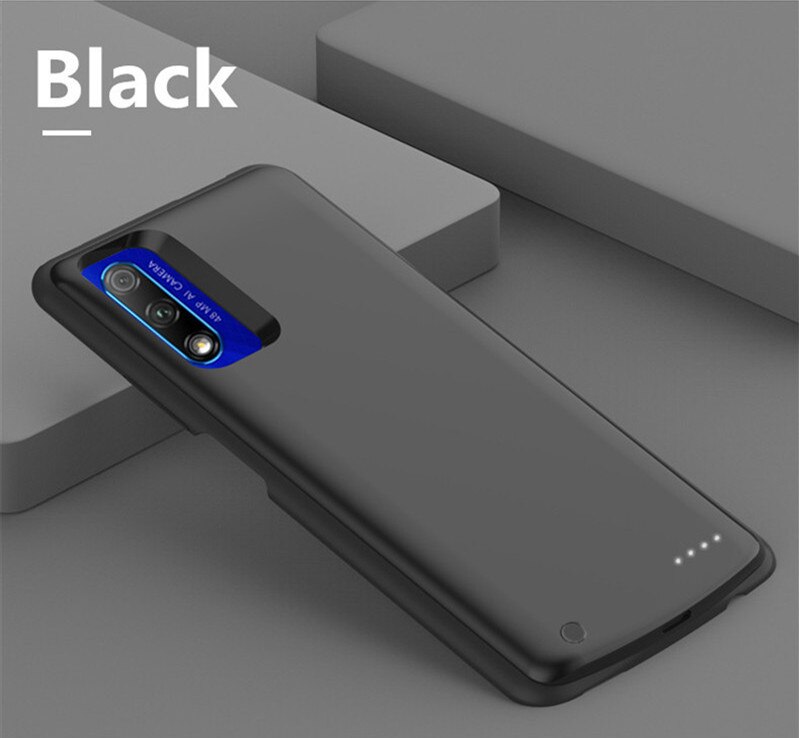 Power Case For Huawei Honor 9X Charger Battery Power Case 6500mAh Large Capacity External Power Bank Phone Charger Battery Cases: black