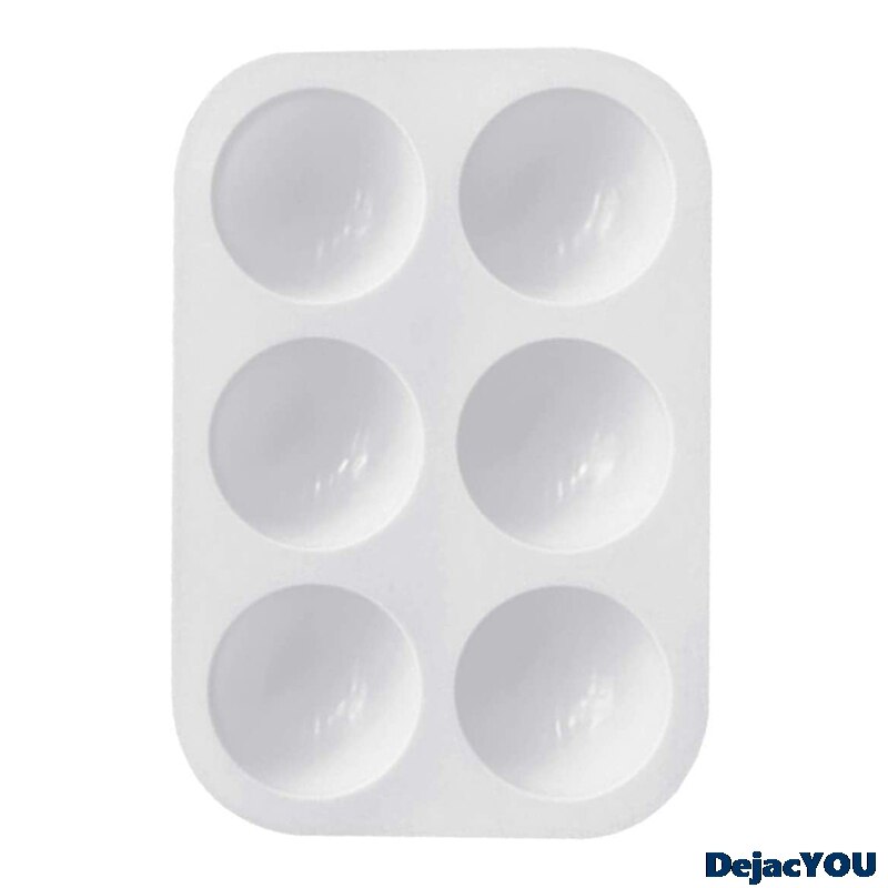 Molde semicircular de silicona para tartas de 6 agujeros, molde semiesférico para Tartas, se utiliza para hacer tartas: WT