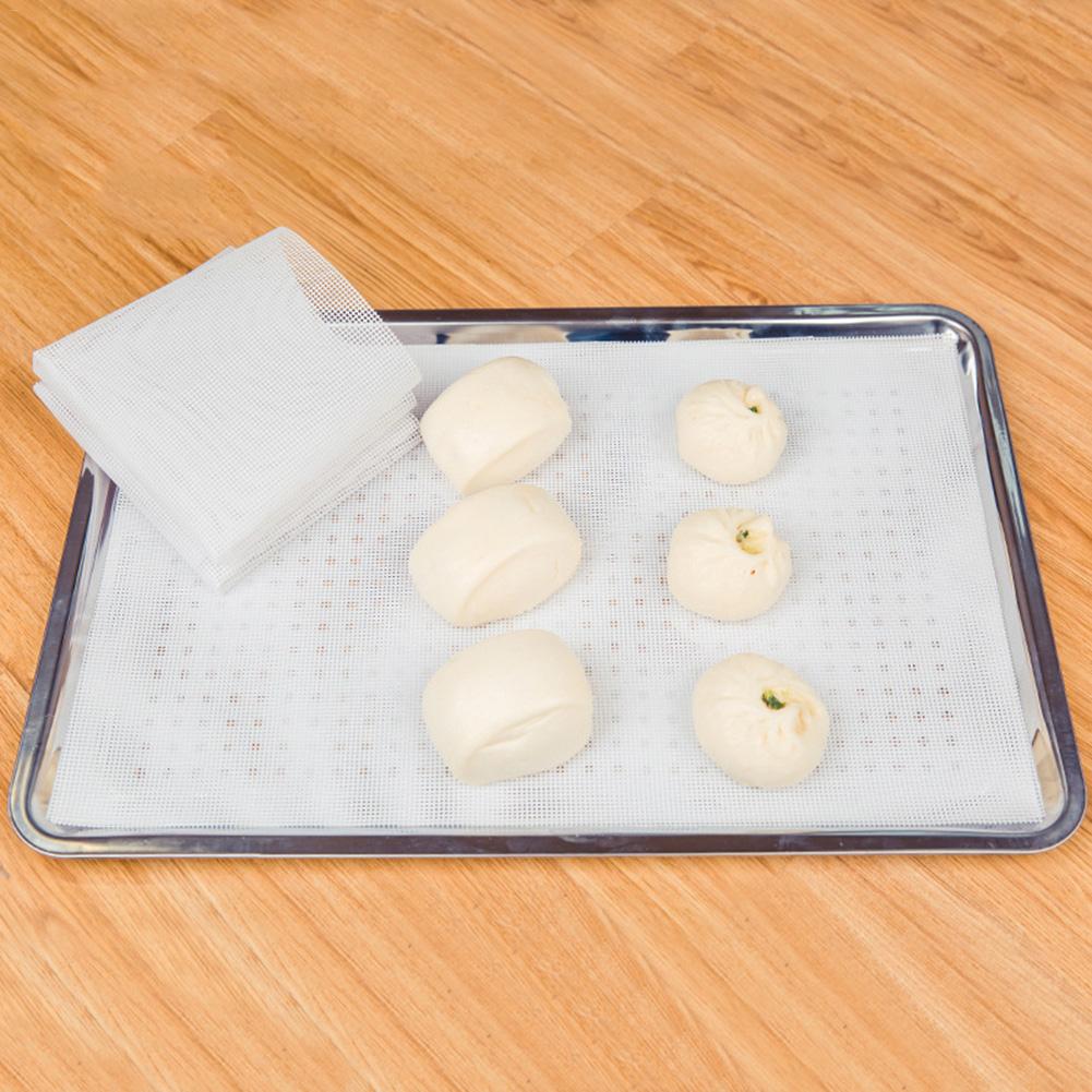 Firkantet silikone damper mesh pad non-stick rund form dumplings bagemåtte køkkenredskaber til hjemmekøkken
