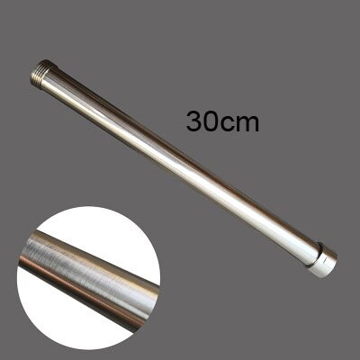 Durcheinander Dusche Rohr Verlängern Rohr 30CM Verlängerung Rohr Bar, erhöhen rohr schiebe Bar dusche rohr verlängern rohr Schlecht zubehör: gebürstet