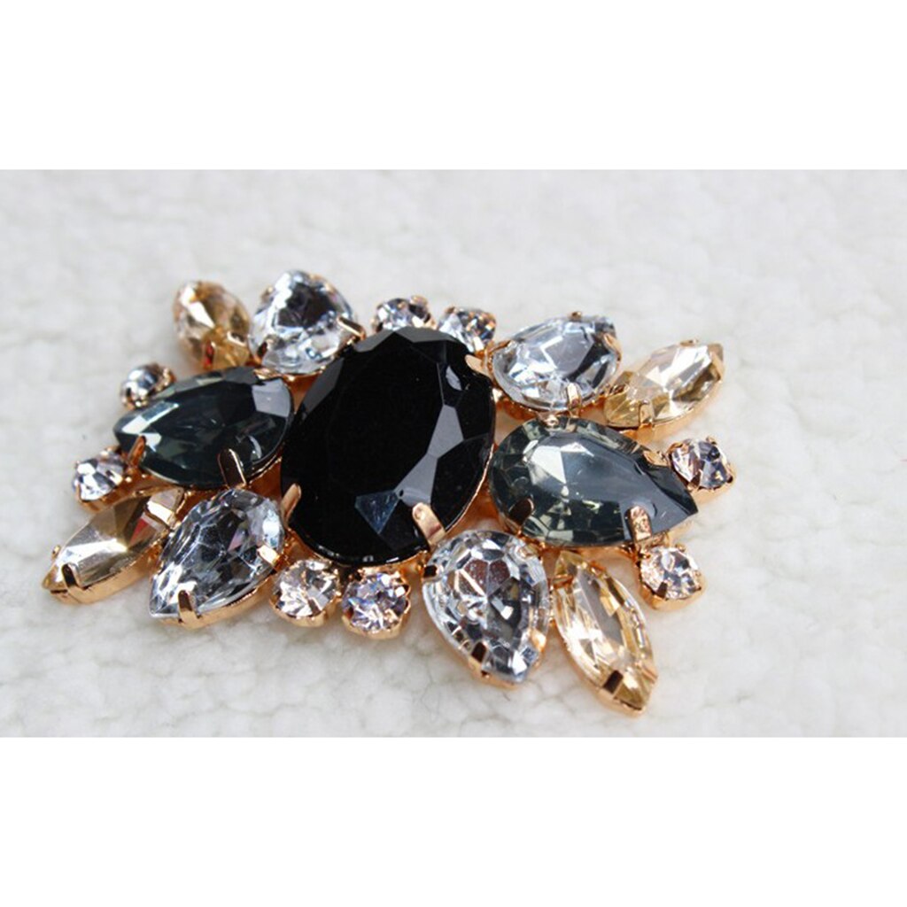 Metalen Clip Schoen Gesp Versierd Met Strass Voor Luxe Kristal Schoen