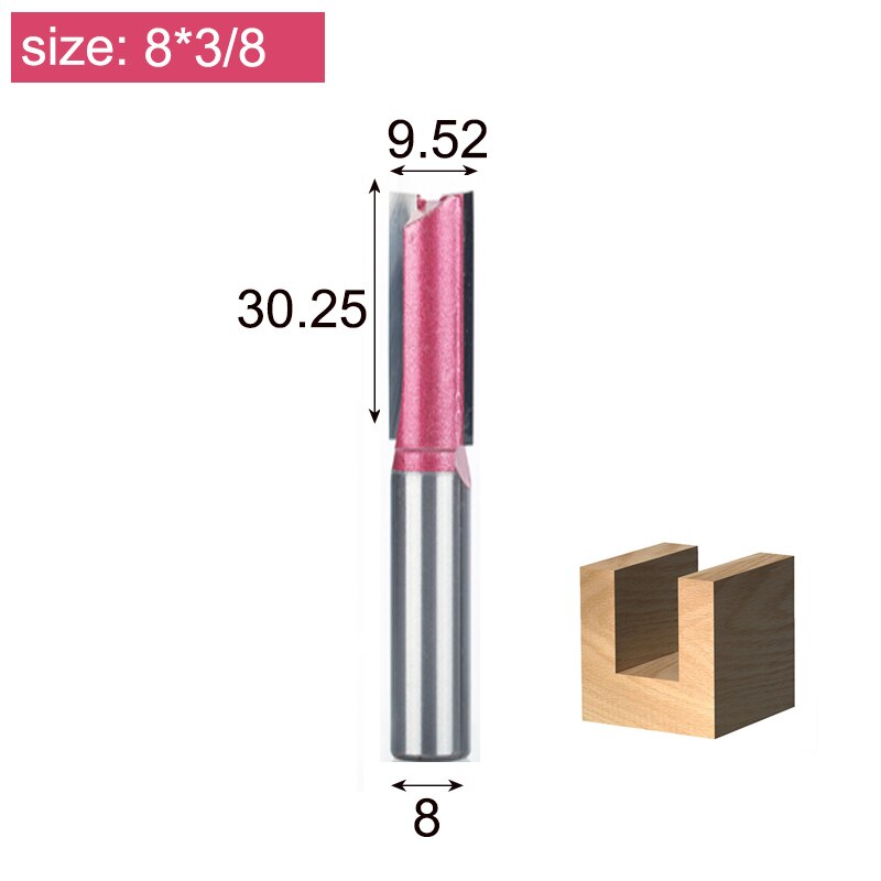6mm 8mm Shank Straight Router Bit CNC Woodworking Tools Industrial Grade Bits Tungsten Carbide Milling Cutters for Wood MDF: Z00710