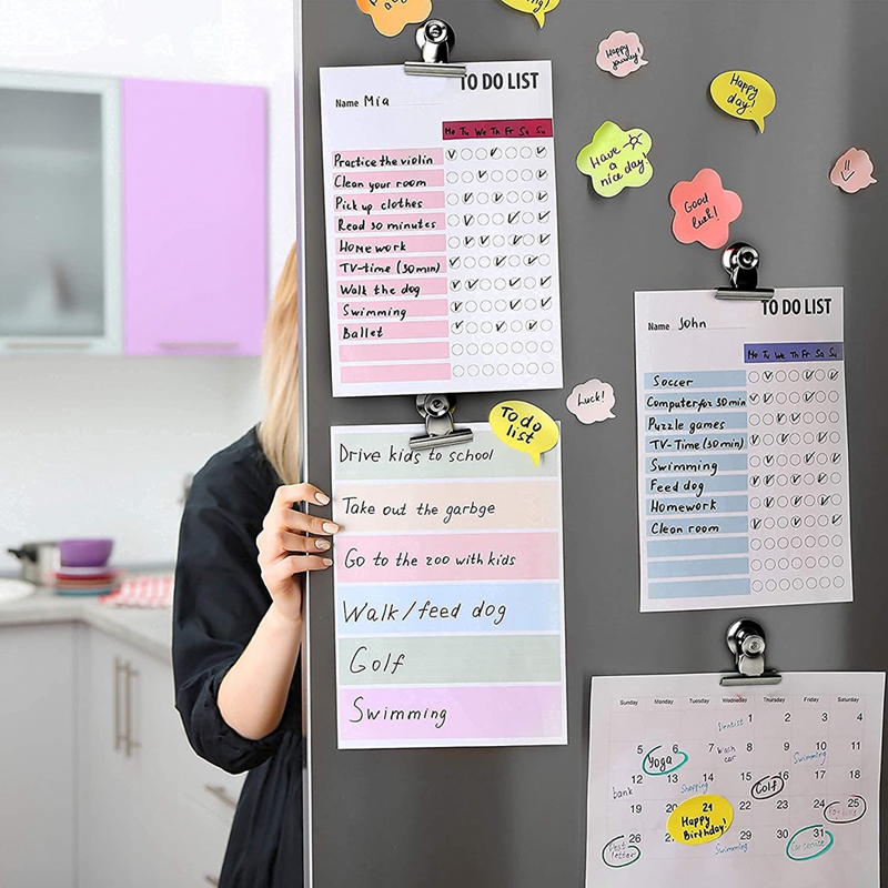 Magnets for Whiteboard &amp; Refrigerator - Strong Magnetic Clips for Refrigerator for Fridge, Home, Kitchen &amp; Office