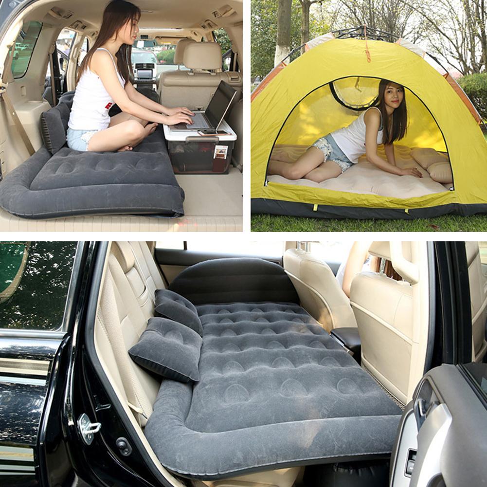 Colchón inflable de coche, cojín asiento inflable trasero portátil, cama de viaje para coche, Camping, viaje, colchón para dormir, Suv