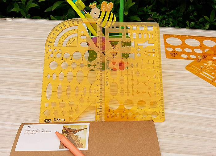 MC regla de plantilla regla de dibujo mecánico y de joyas se puede seleccionar una variedad de estilos