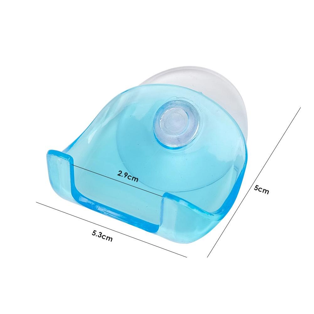 2 Suction Cups Men's razor Holder Transparent Rack Bathroom Storage Rack Wall Hook Hook Suction Cup No Trace