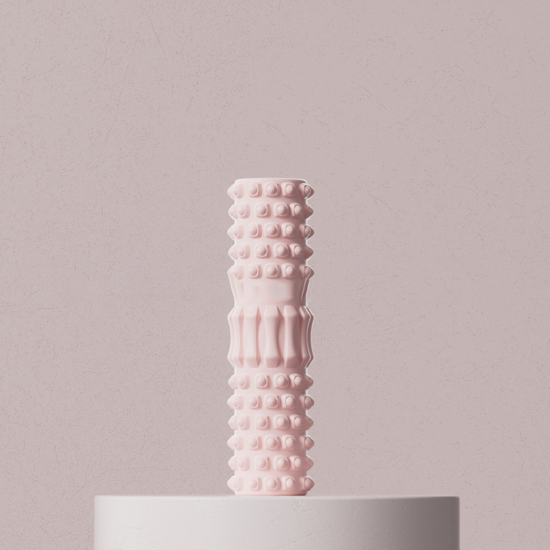 30cm Hollow Core Foam Massage Roller Dual-Sided Muscle Relaxation Portable Home Gym Equipment For Pilates: Pink