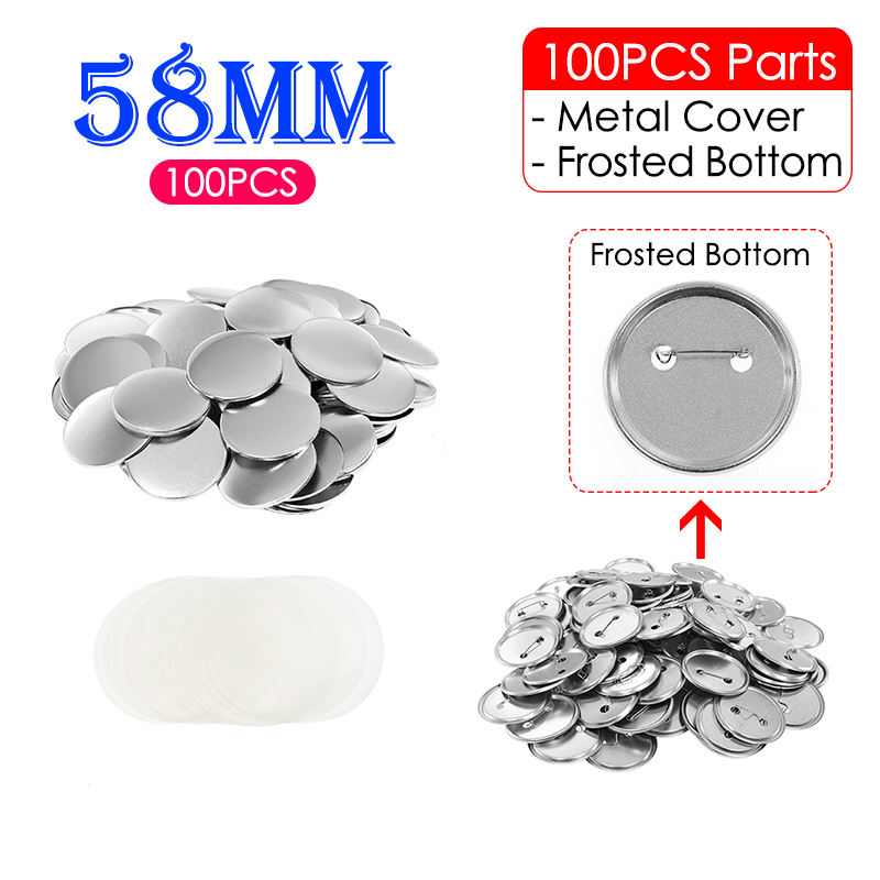 100Set leere Abzeichen Pin Button Maker Herstellung von Teilen liefert 25mm 32mm 37mm 44mm 58mm DIY Button Herstellung für Punch Press Maschine: Schokolade