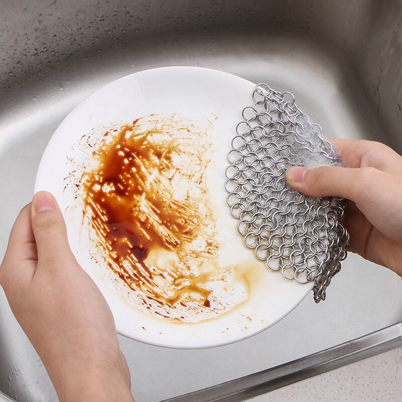 Housewares Kitchenware Clean Chain Mail Armor Kichen Chainmail Cleaning Housework Wire Cleaning Ball Tools Accessories