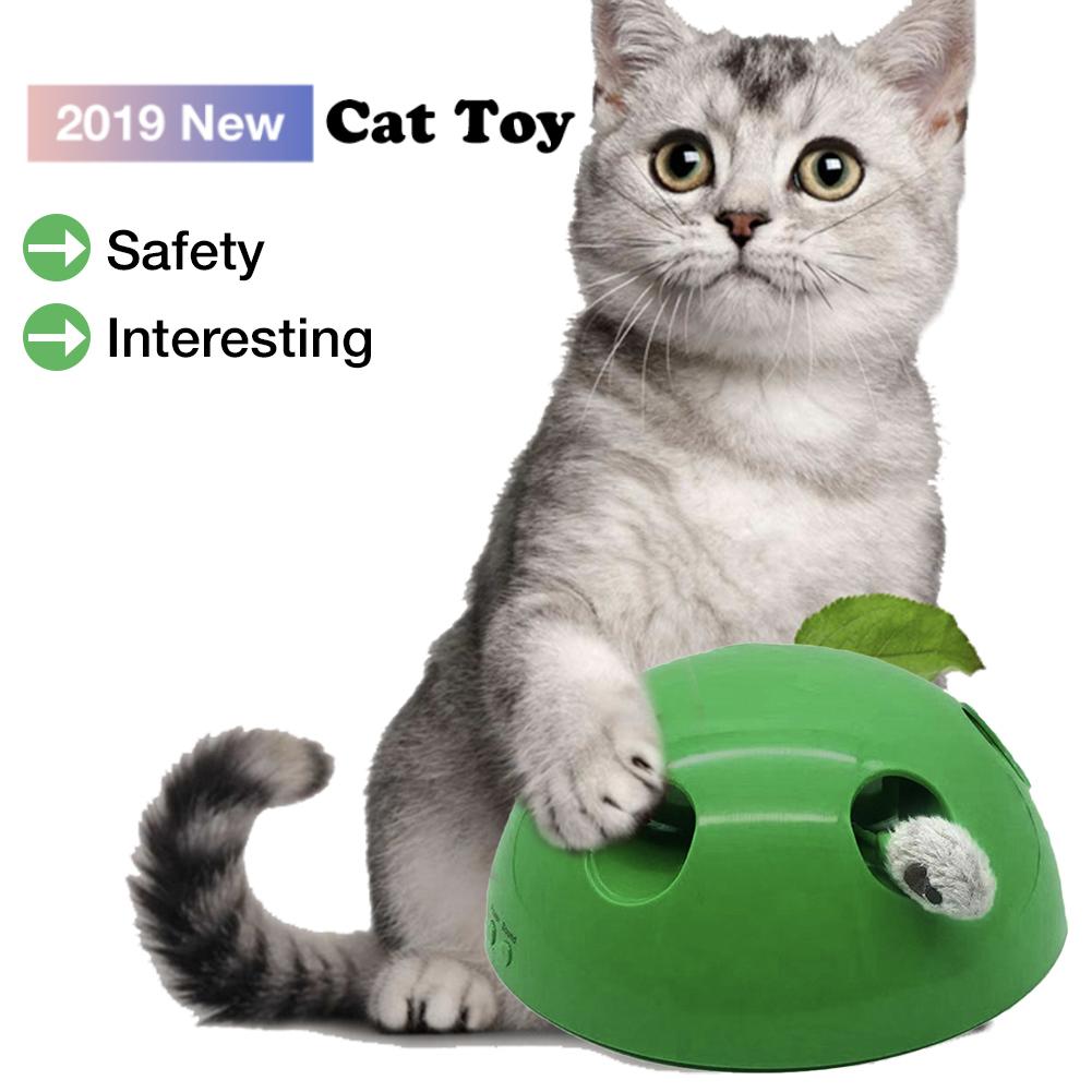 NPLAY Cat Toy Funny Carnival Game For Kitty Pet Includes Interchangeable Mouse &amp; Feather Pet Supplies