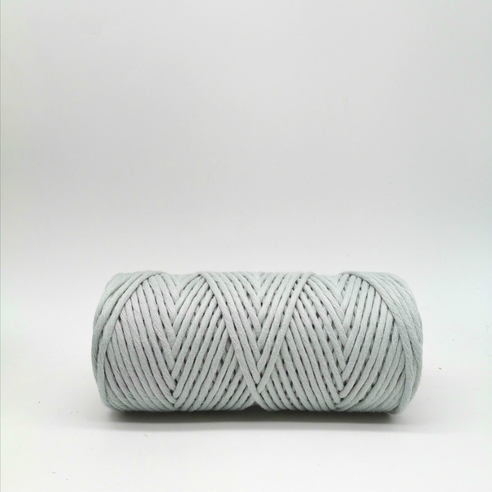 Ropemate Premium Zachte Katoenen Koord 3Mm 100M - 1 Enkele Streng Gekleurde Elastische 3Mm Touw: Light Grey