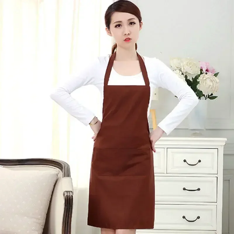 Delantal con pechera para Chef con bolsillos, correa para el cuello, delantales de tela para cocinar, manualidades, limpieza del hogar, Chef para hombres y mujeres, lavable a máquina: M / Morado