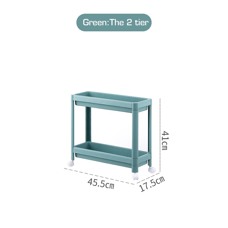 2/3/4 Tier Storage Shelf Plastic Subdries Rack Interspace Storage Racks Refrigerator Space Rack with Roller for Kitchen Bathroom: A1