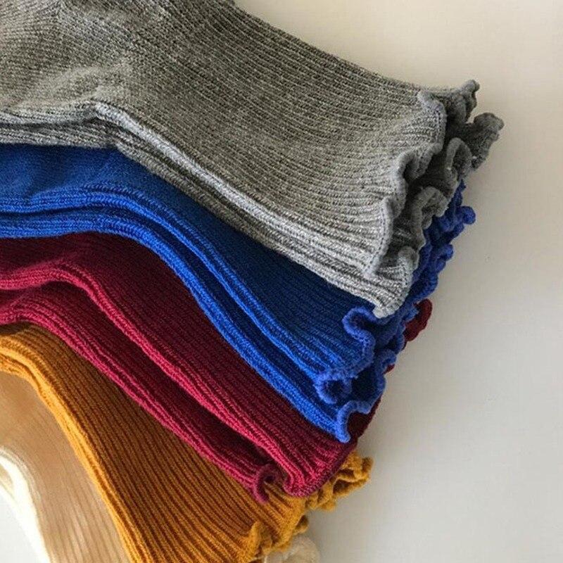 Newborn Infant Baby Solid Color Floor Socks Kids Toddlers Girls Soft Cotton Ruffle Princess Ankle Socks Children Accessories