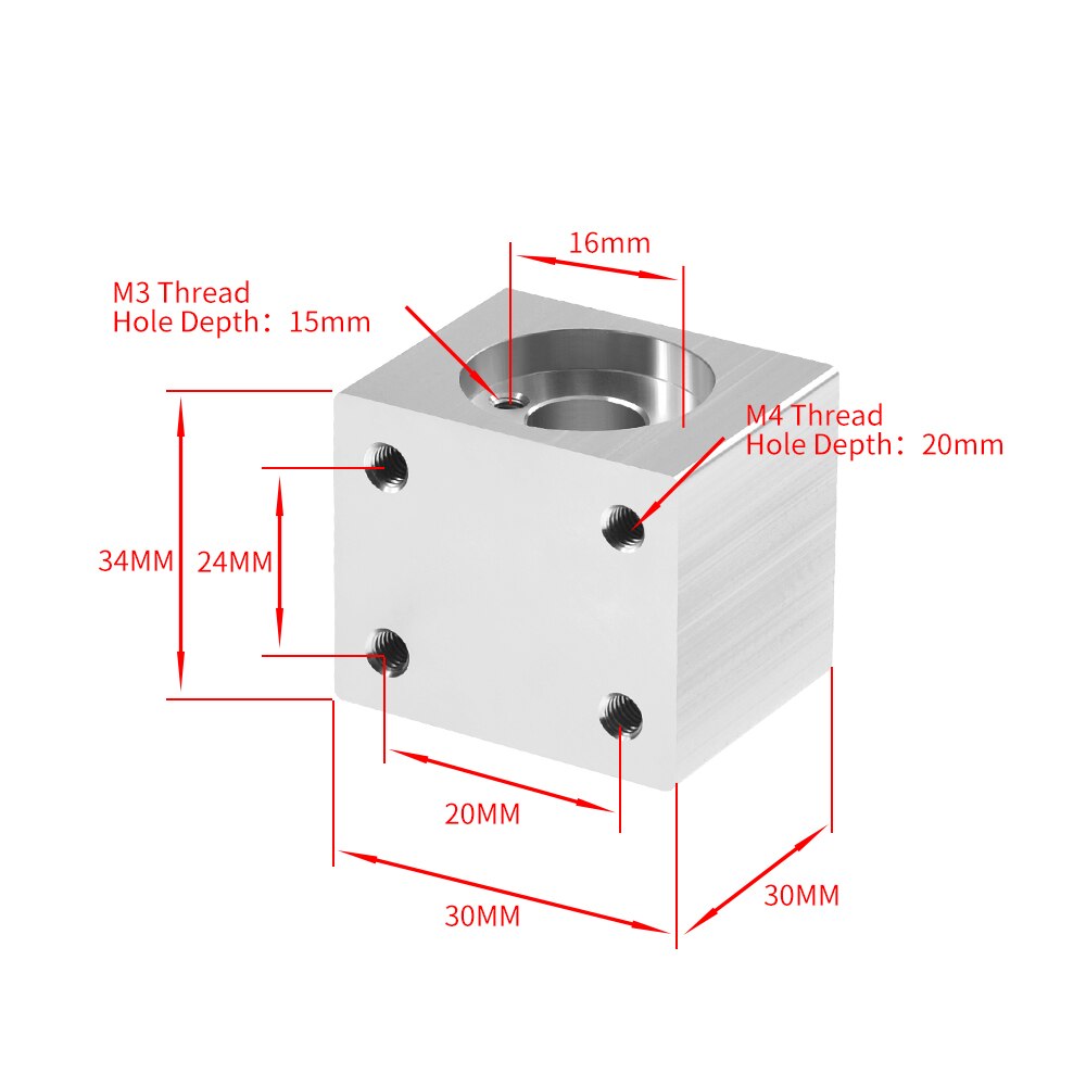 T8 Schroef Moer Conversie Zetel 3D Printers Onderdelen T8 Trapeziumvormige Noten Lood Schroef Behuizing Montagebeugel Aluminium Blok