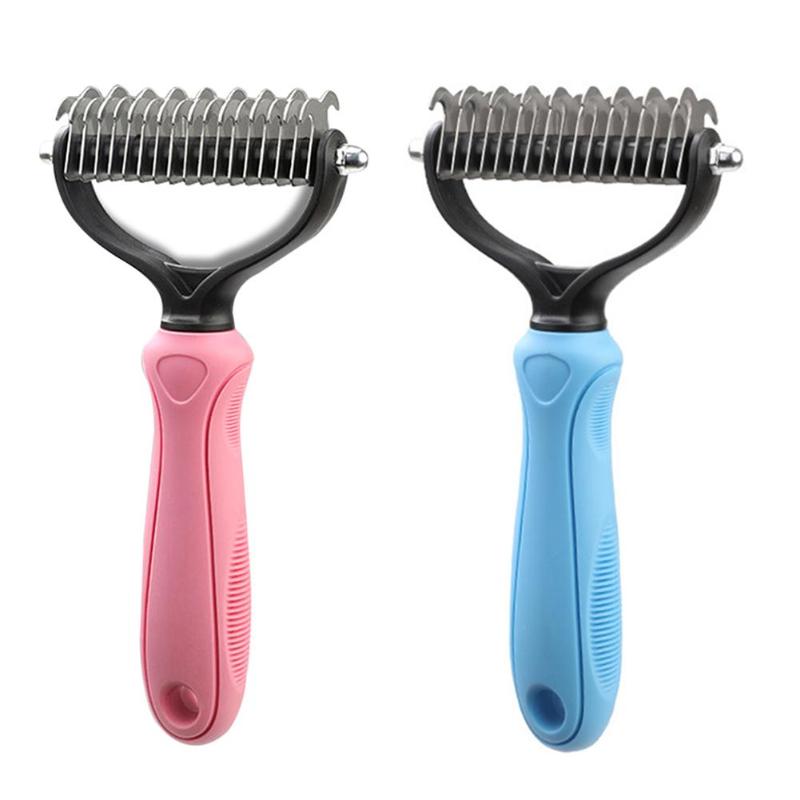 Peigne de coupe de noeud de fourrure pour animaux de compagnie enlever râteau toilettage brosse de perte râteau peigne pour chien chat cheveux outils de toilettage fournitures pour animaux de compagnie