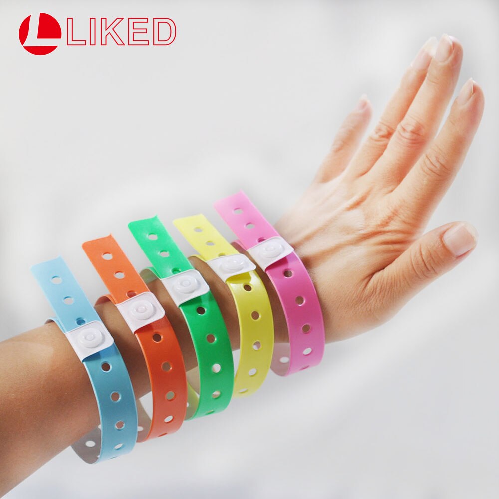 5 kleuren Plastic Polsbandjes-500 Count Meer Stevige Polsbandjes Voor Partijen Events 16mm x 250mm