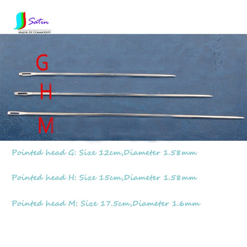 Round Pointed Head Embroidery Cross Stitch Needles DIY Hand Stitches Needle Bigeye Macroporous Sweater Knitting Needles S0019N