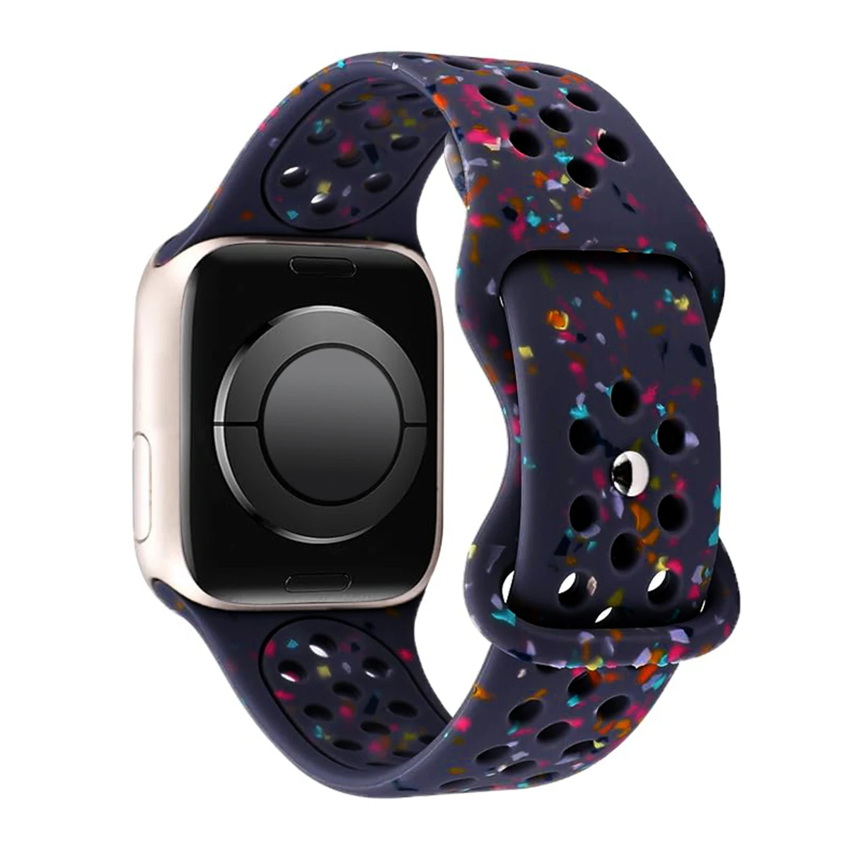 Sport Silicone Strap for Apple watch band 40mm 41mm 45mm 44mm 38 49 Breathable bracelet iwatch Series 10 9 8 7 6 5 3 SE Ultra 2: 20 / Gold