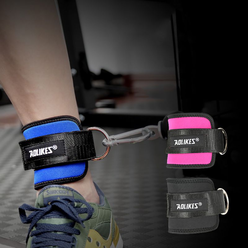Remise en forme réglable d-ring sangles de cheville Support de pied cheville protecteur Gym jambe pull avec boucle sport pieds garde