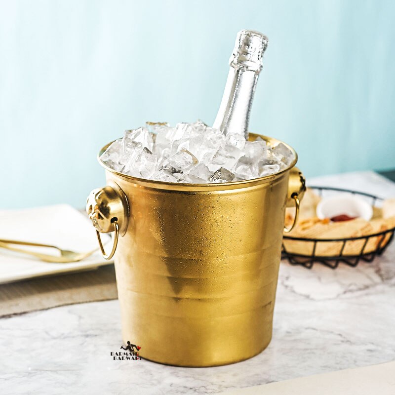 3l/5l/7l tigerhuvud i rostfritt stål ishink vin champagne vinkylare flaska kylare champagne öl kylare isfat