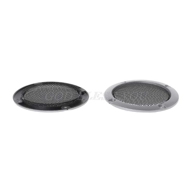 Parrillas de altavoz de 3 pulgadas, cubierta de rejilla de marco de Subwoofer protectora, círculo decorativo de malla de acero, accesorios de bricolaje, , 2 uds.