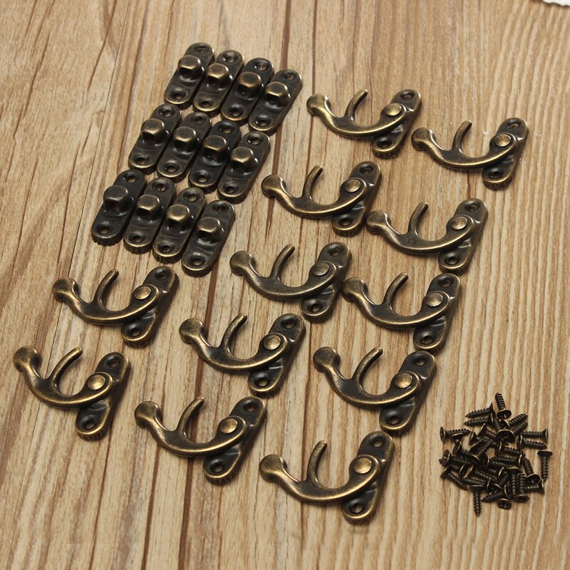 12X Antique Decorative Jewelry Wine Wooden Box Hasp Latch Hook + Screws