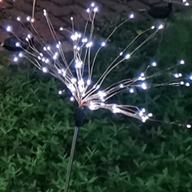 Christmas Year's Day Celebration Outdoor Solar Charging Waterproof Sky Star Colorful Lights Lawn Smart Smoke Lanterns: WHITE / 150LEDS