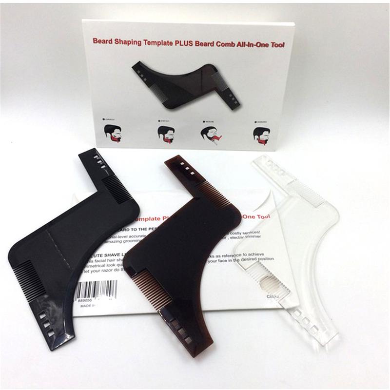 Men's Beard Shaping Styling Template Comb Men's Beards Combs Beauty Tools All-In-One Tool Beard Shaping Tools