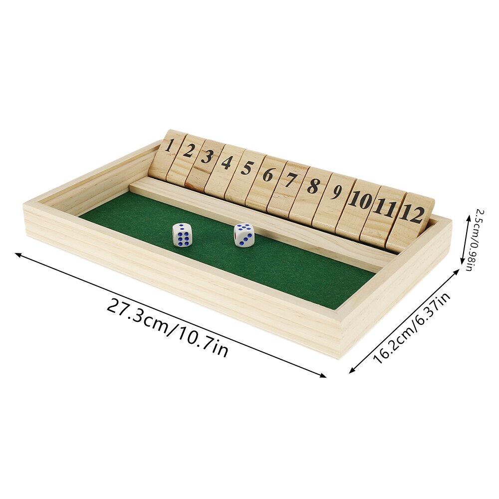 Jeu de société - PHILOS - Shut the Box 12 - 330x195 mm - À partir de 3