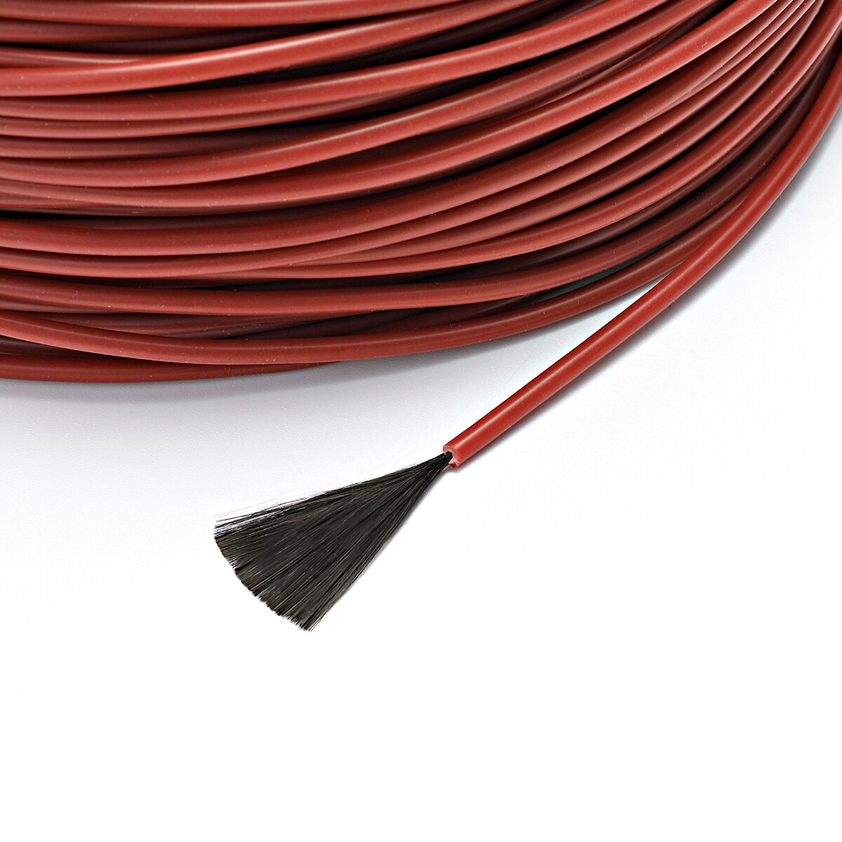 Cable calefactor de fibra de carbono de silicona, 12K, 33ohm, cable calefactor para suelo, cable calefactor eléctrico de