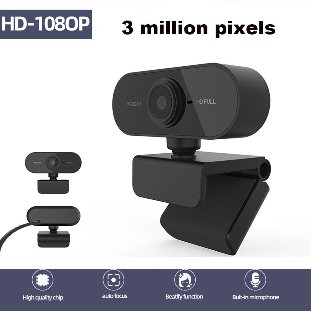 Webcam 1080p, câmera hdweb 8mp 4k com microfone embutido hd, 3264x2448p, usb, conecte te te e jogue web com luz de preenchimento, vídeo widescreen: auto focus 3MP