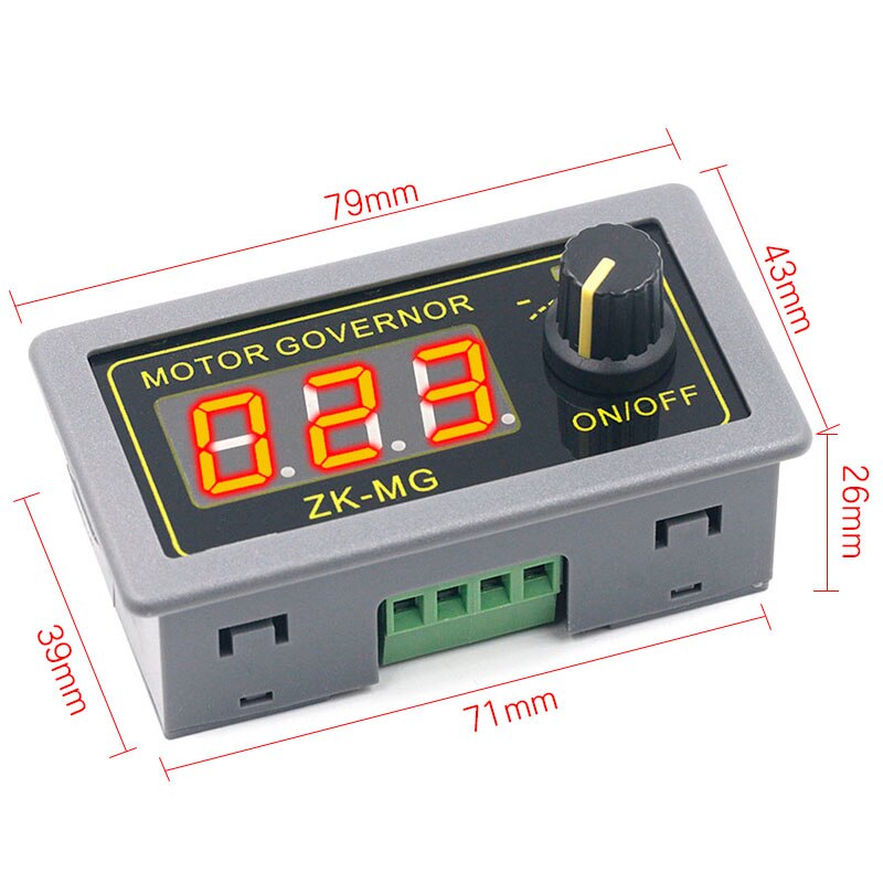 Controlador de Motor de cc 5-30V, 12v, 24v, 5A, PWM, velocidad ajustable, pantalla Digital, codificador, relación de trabajo, frecuencia máxima de 15A, ZK-MG