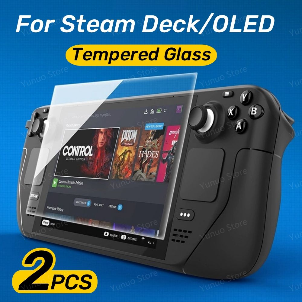 2 Stuks Gehard Glas Voor Steam Deck OLED Transparant Beschermend Glas Anti Scratch Screen Protector Voor Steam Deck Accessoires