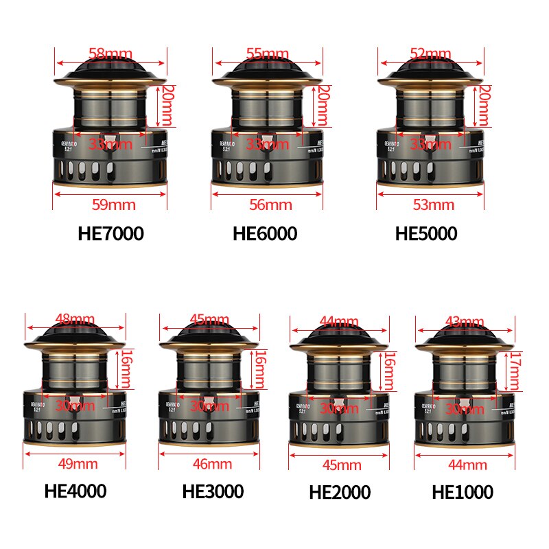 Fishing Reel HE7000 Max Drag 10kg 5.2:1 High Speed Metal Spool Spinning Reel Saltwater Reel Carp Reel Fishing