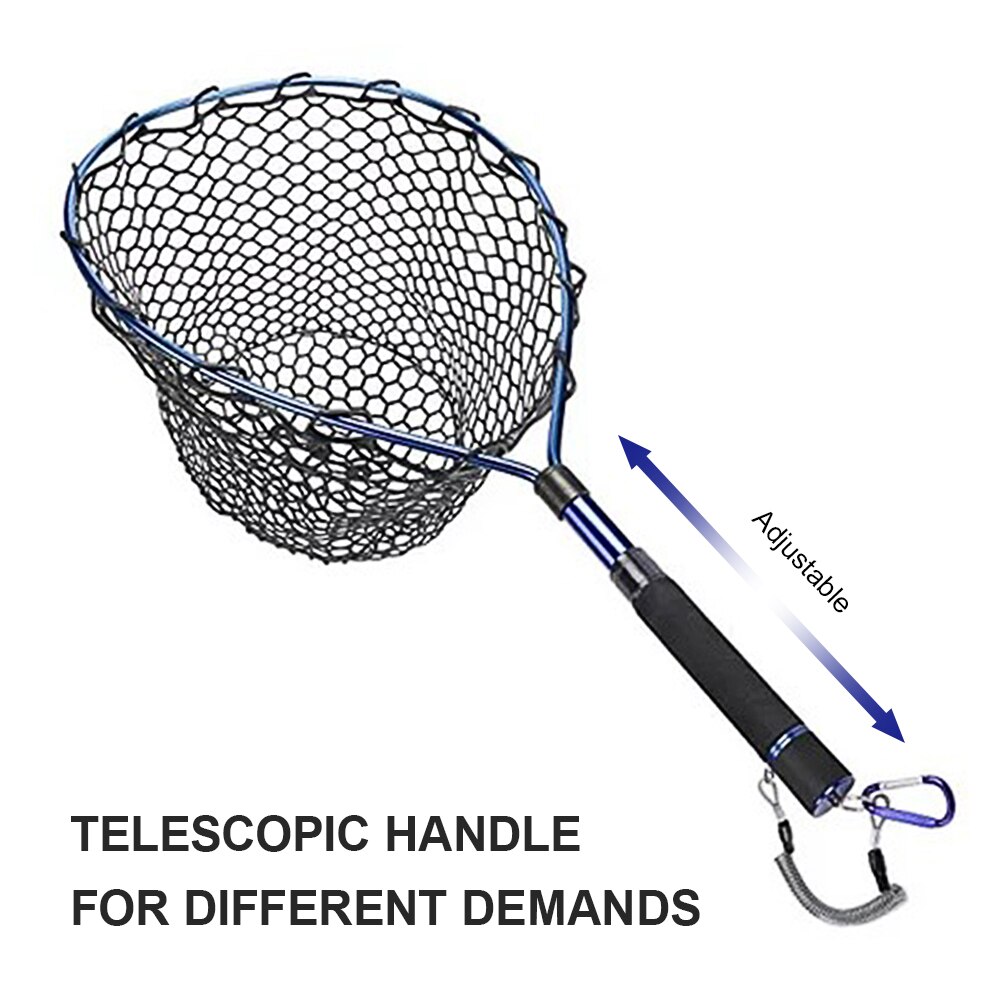 Visnet Met Vissen Lanyard Vis Schepnet Met Telescopische Handvat Voor Vis Springende Vrijgeven Karper Visnet Accessoire