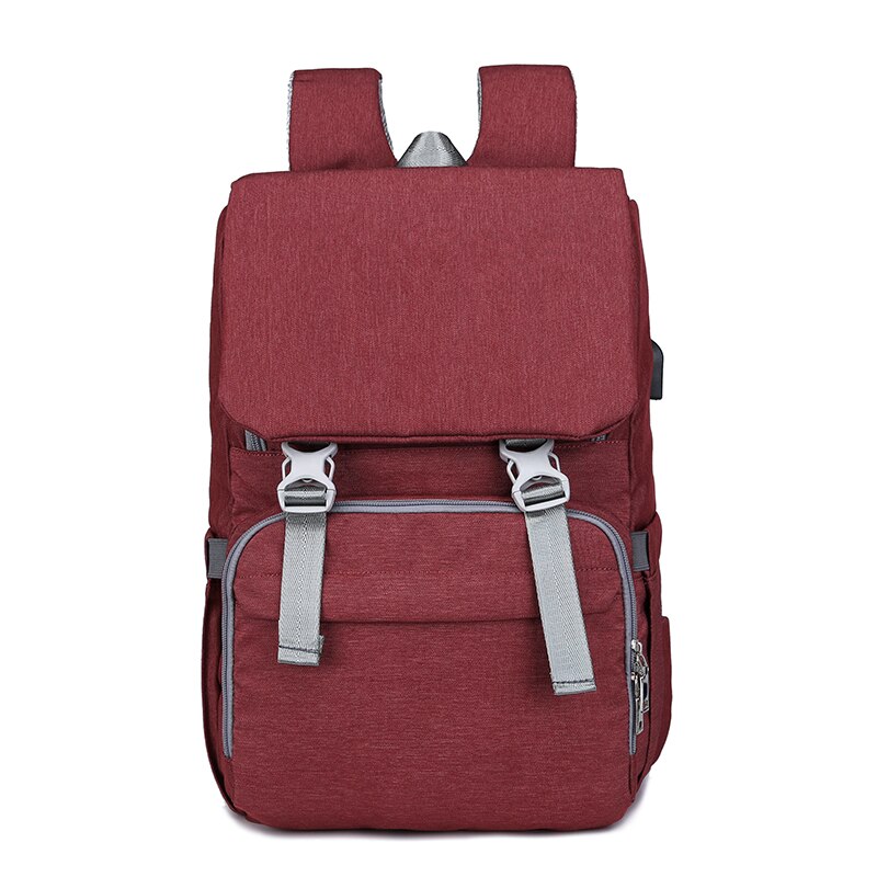 Diaper backpack bag mother large capacity bag mother baby multifunctional waterproof outdoor travel diaper bag baby care bag: red