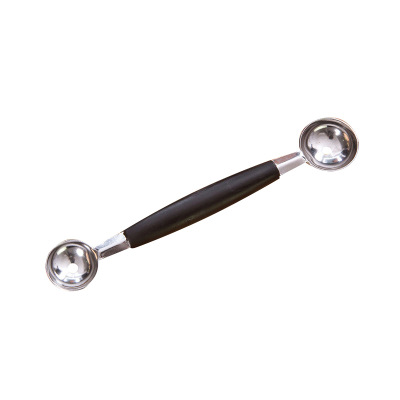 2 in 1 stainless steel melon baller kitchen cut watermelon carving knife double side fruit digging spoon ice cream platter spoon: 47-1