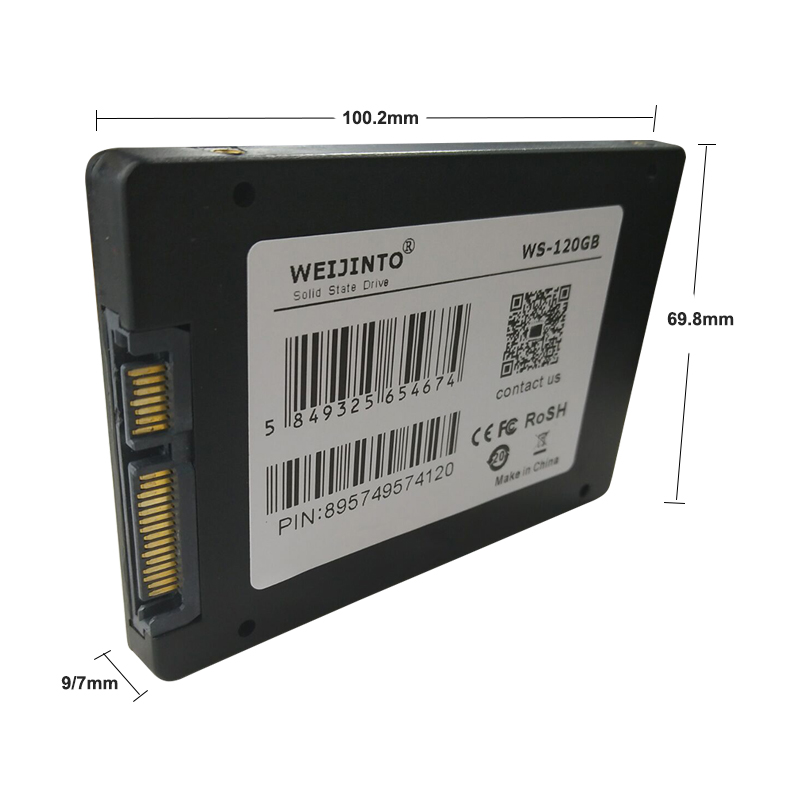 WEIJINTO Lowest Price SATAIII SATA3 SSD 120GB Solid State Hard Drive Disk128GB & SSD Sata to USB 3.0 Case