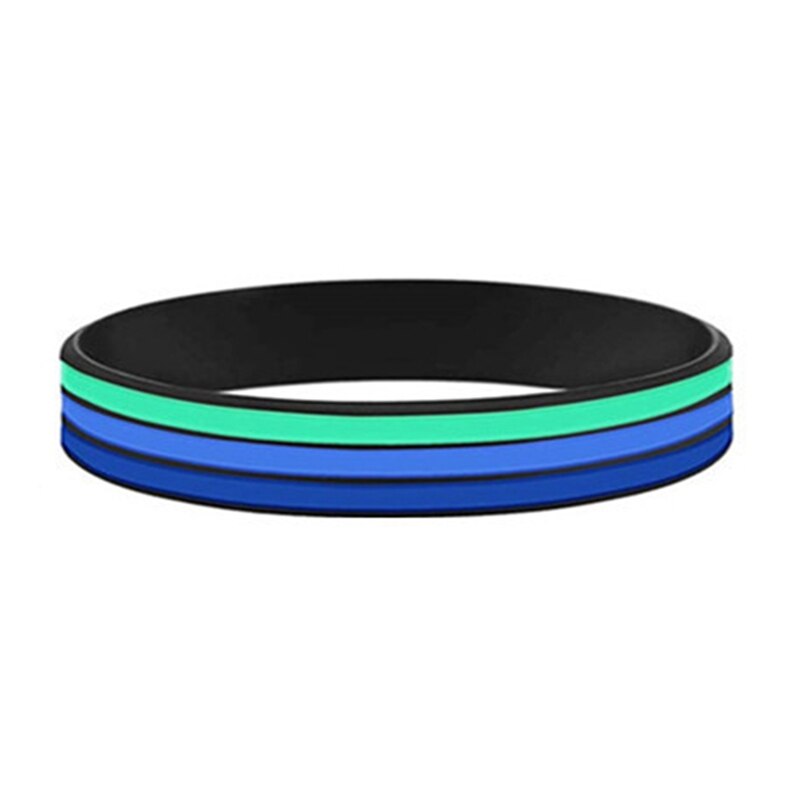 Pulsera de silicona multicolor para orgullo Gay, brazalete de goma multicapa, joyería