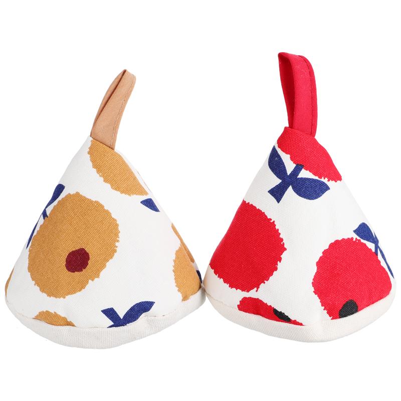 2Pcs Pot Cover Protectors Heat Insulated Covers Triangle Pot Cap Pot Pad Pot Cap Pot Cover Clip Pot Heat Insulation Handle